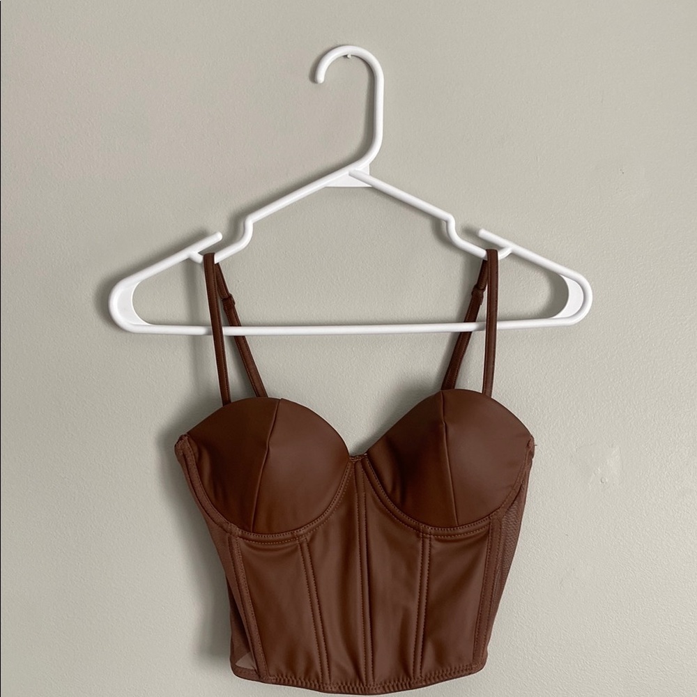 Forever 21 Brown Bustier Top